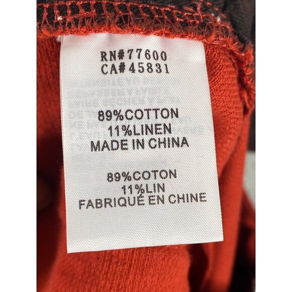 Free People x Sandrine Rose Womens Red Denim Jeans Pockets Straight Size 31 NEW - Picture 4 of 8